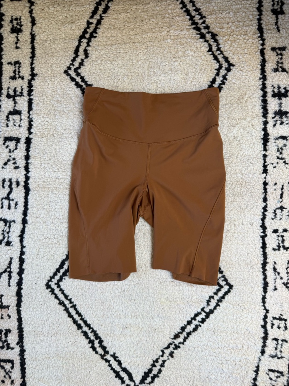 High-Waist Women’s Biker Shorts in Chestnut Brown